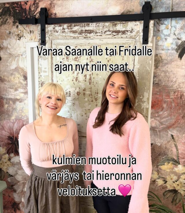 ✨ MAALISKUUN ETU ✨Kun asiakaskäyntisi on maaliskuun aikana jommallekummalle uudelle taitavalle kampaajalle,
( Saanalle tai Fridalle),
saat veloituksetta:💫 Kulmien värjäyksen ja muotoilun
TAI
💆‍♀️ Rentouttavan 15 minuutin päähieronnanMuista ilmoittaa varatessa, kumman edun valitset 🤍Varaa aikasi nyt, 📞0442463989#vanhaporvoo #visitporvoo#kampaaja #kevät #kauneus