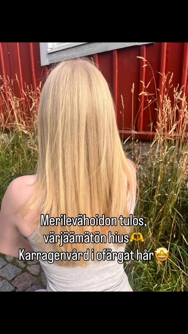 Merilevä on ihan paras🍃#visitporvoo #merilevä #kauniithiukset #vackerthår #blonde #borgå
