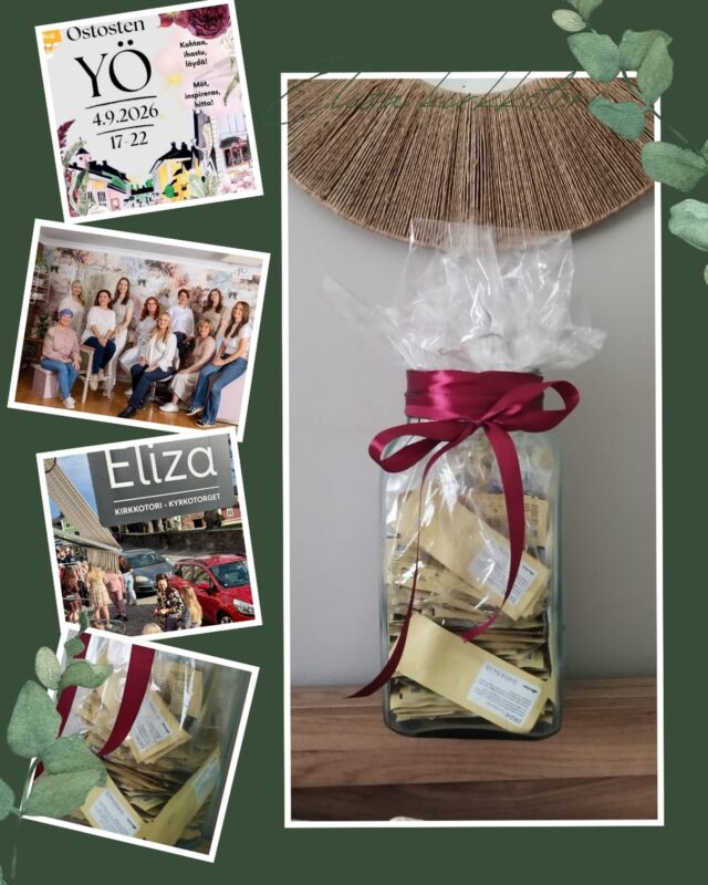 🌙 OSTOSTEN YÖ 4.9.
– ARVAA & VOITA! 🧴🎁Kuinka monta shampootestipussia purkista löytyy? 👀
Arvaa oikein ja nappaa tuotelahja! ✨📍 Tule liikkeeseemme Kirkkotorille 9
🕔 Avoinna klo 17–20ps. Vain paikan päällä tehdyt arvaukset osallistuvat kisaan!Kuinka lähelle osut? 😉#vanhaporvoo #visitporvoo #loveporvoo #kampaamo🌙 KÖPNATTEN 4.9.
– GISSA & VINN! 🧴🎁Hur många schampoprover tror du finns i burken? 👀
Gissa rätt och vinn en produktgåva! ✨Ps. För att delta behöver du komma till vår salong under köpnatten och lämna din gissning på plats!📍 Kom förbi vår salong vid Kyrktorget 9
🕔 Vi har öppet kl. 17–20Hur nära kommer du? 😉